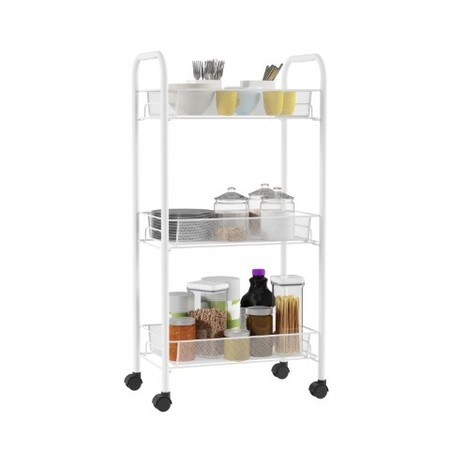 Hastings Home 3-tiered Narrow Rolling Storage with Mobile Space Saving Utility Organizer Cart for Home or Office 645704PQK